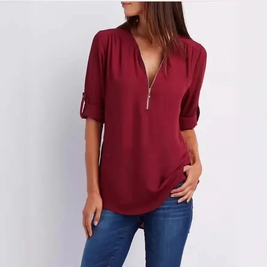 Elin | Ronja – Elegant topp med dragkedja