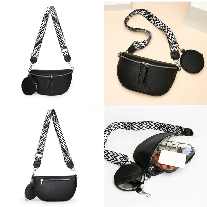 Hanna | Raffinerad Läderaxelväska