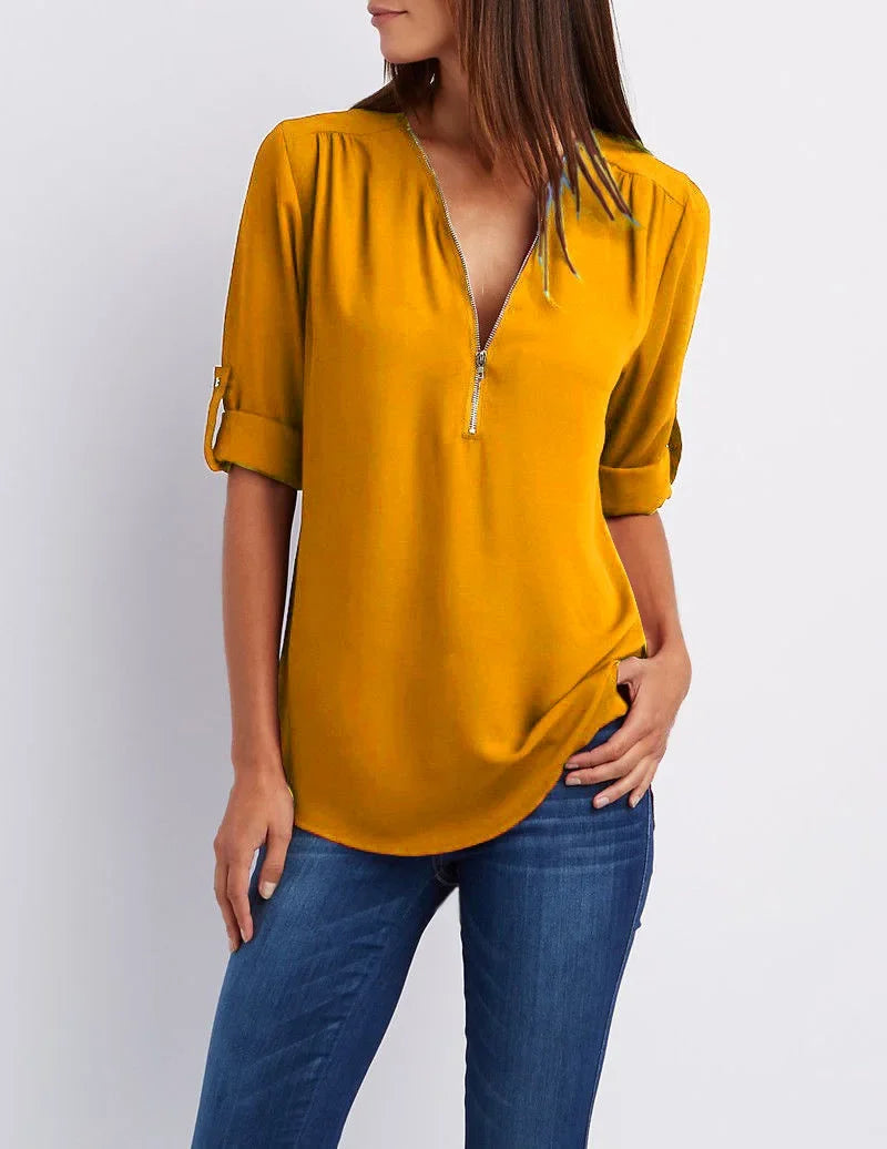 Elin | Ronja – Elegant topp med dragkedja
