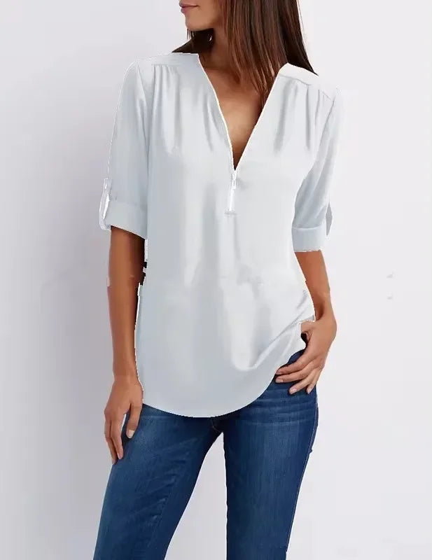 Elin | Ronja – Elegant topp med dragkedja