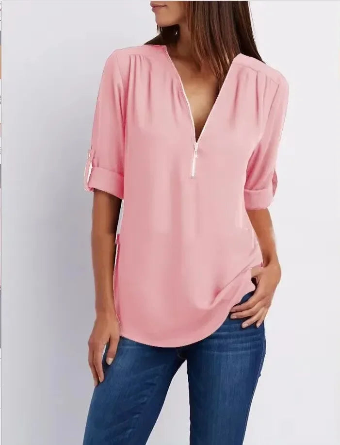 Elin | Ronja – Elegant topp med dragkedja