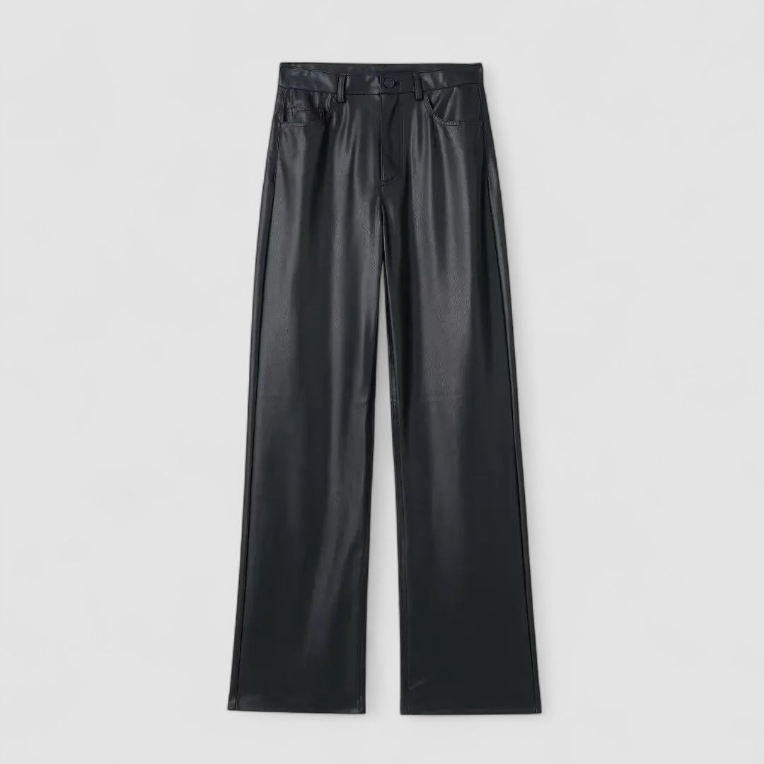 Elin™ | Svart Skinnbyxa