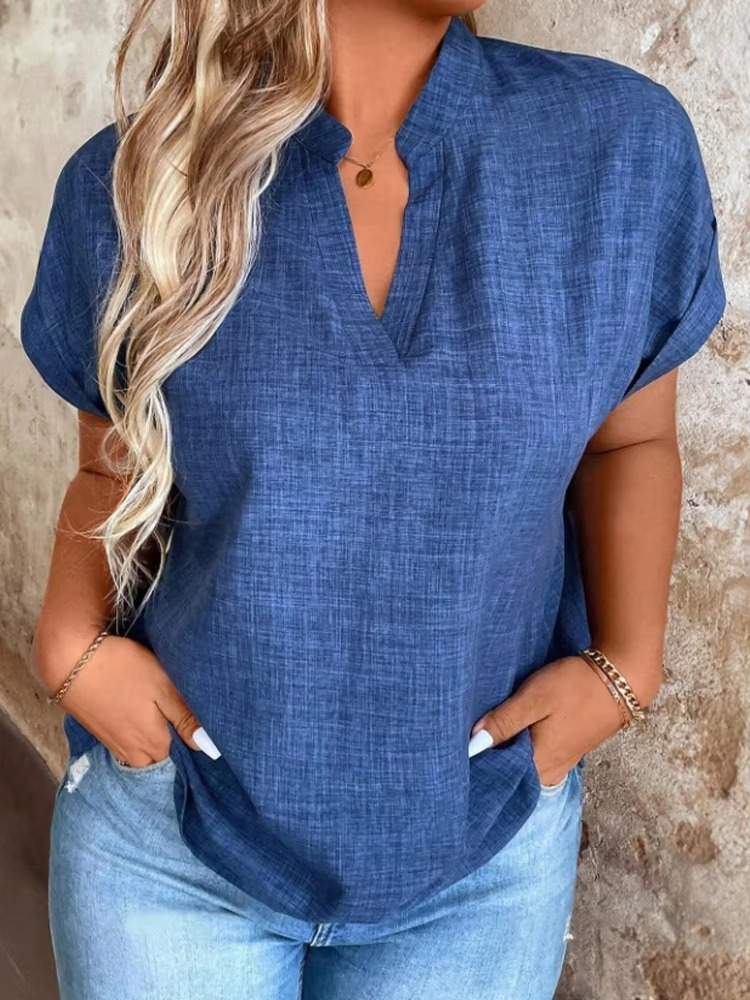 Elin | Elinor – Topp med mjukt fall och avslappnad v-ringning