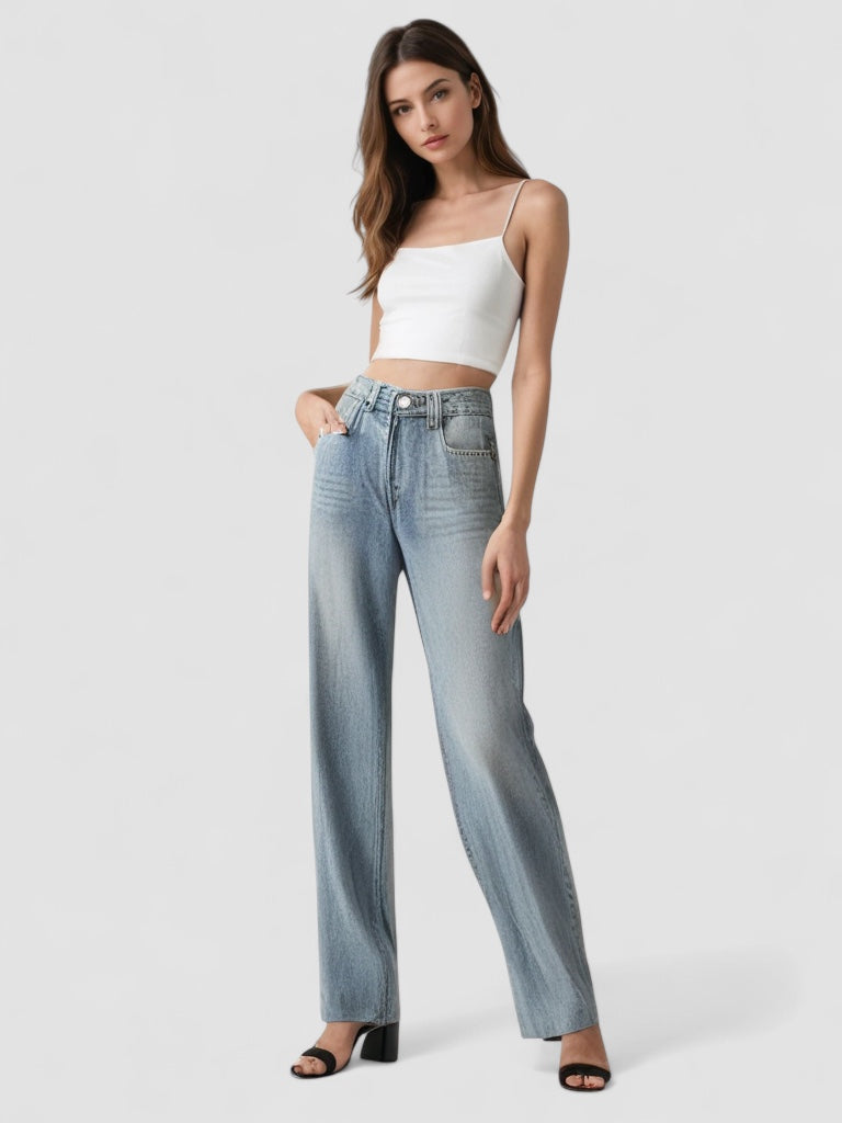 Elin™ | Ljus Tvättad Jeans