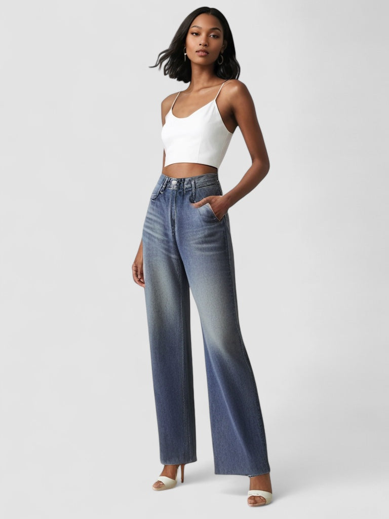 Elin™ | Tvättad Jeans