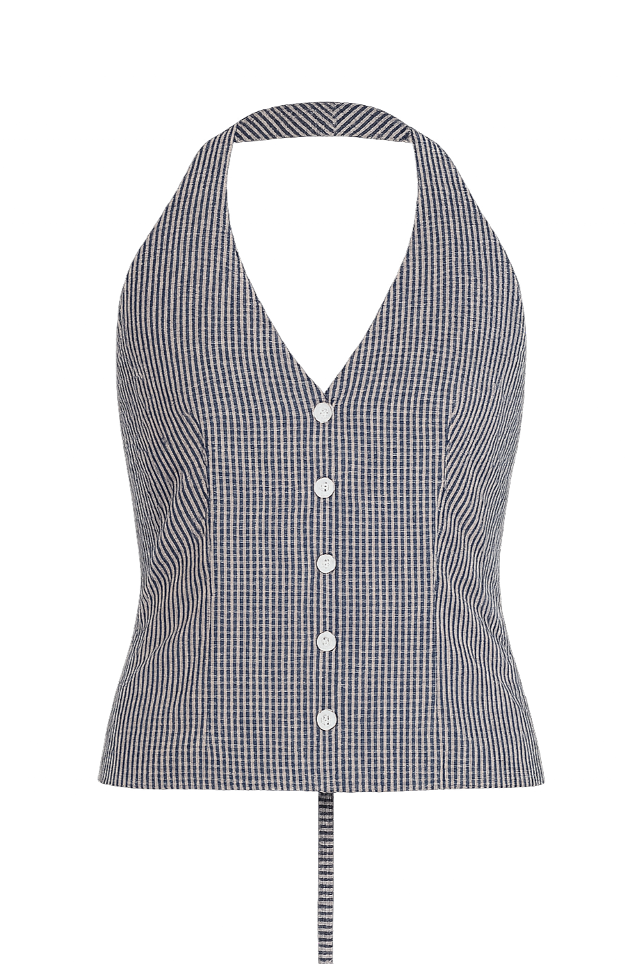 Elin™ - Randig halternecktopp