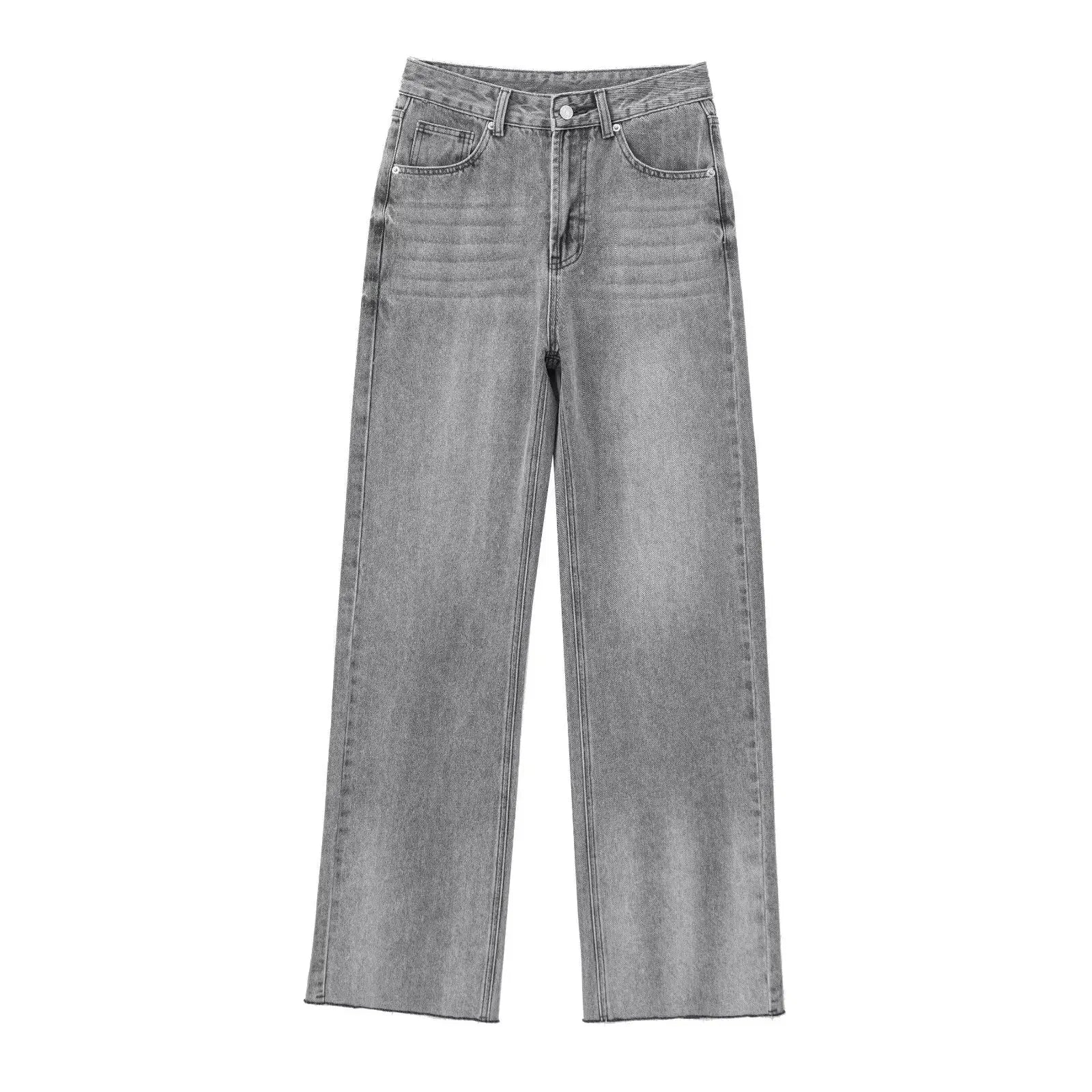 Elin™ | Grå Utställd Jeans
