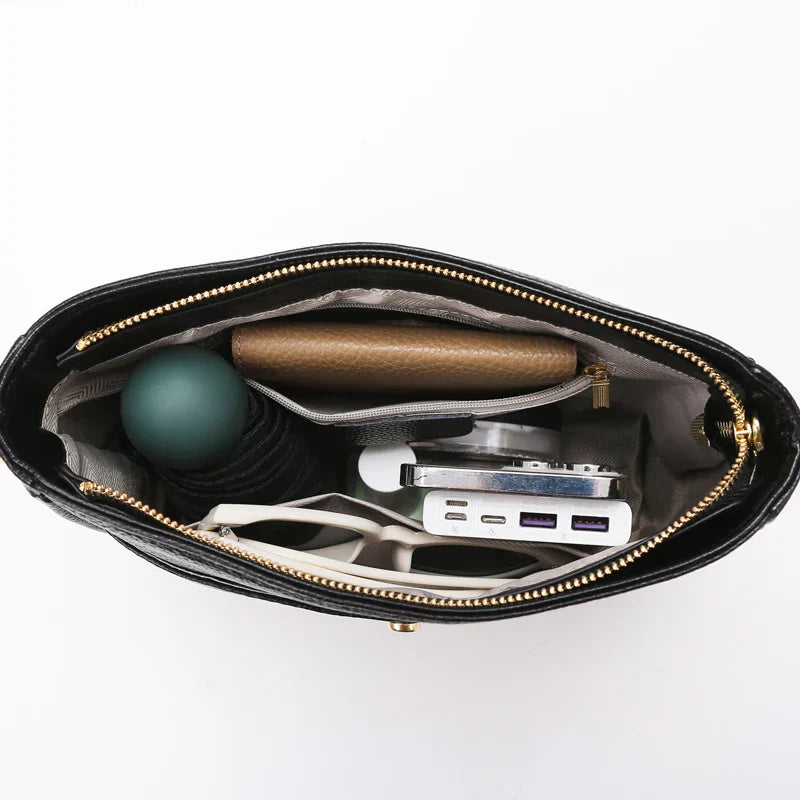 Monica | Finsydd Läder Axelväska